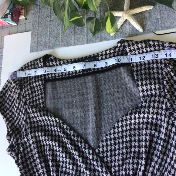 Banana Republic Stretch Houndstooth Pattern Midi Classic Cotton Dress Size XS - Picture 7 of 8